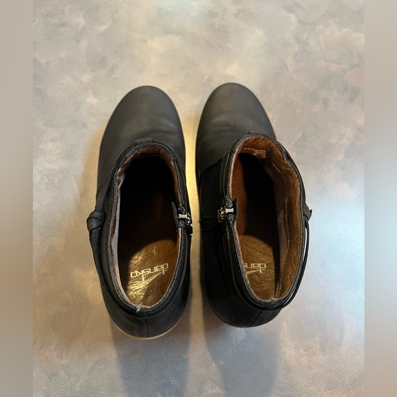 Dansko Maria Black Oiled Leather Ankle Boots Size 38 - Picture 7 of 15